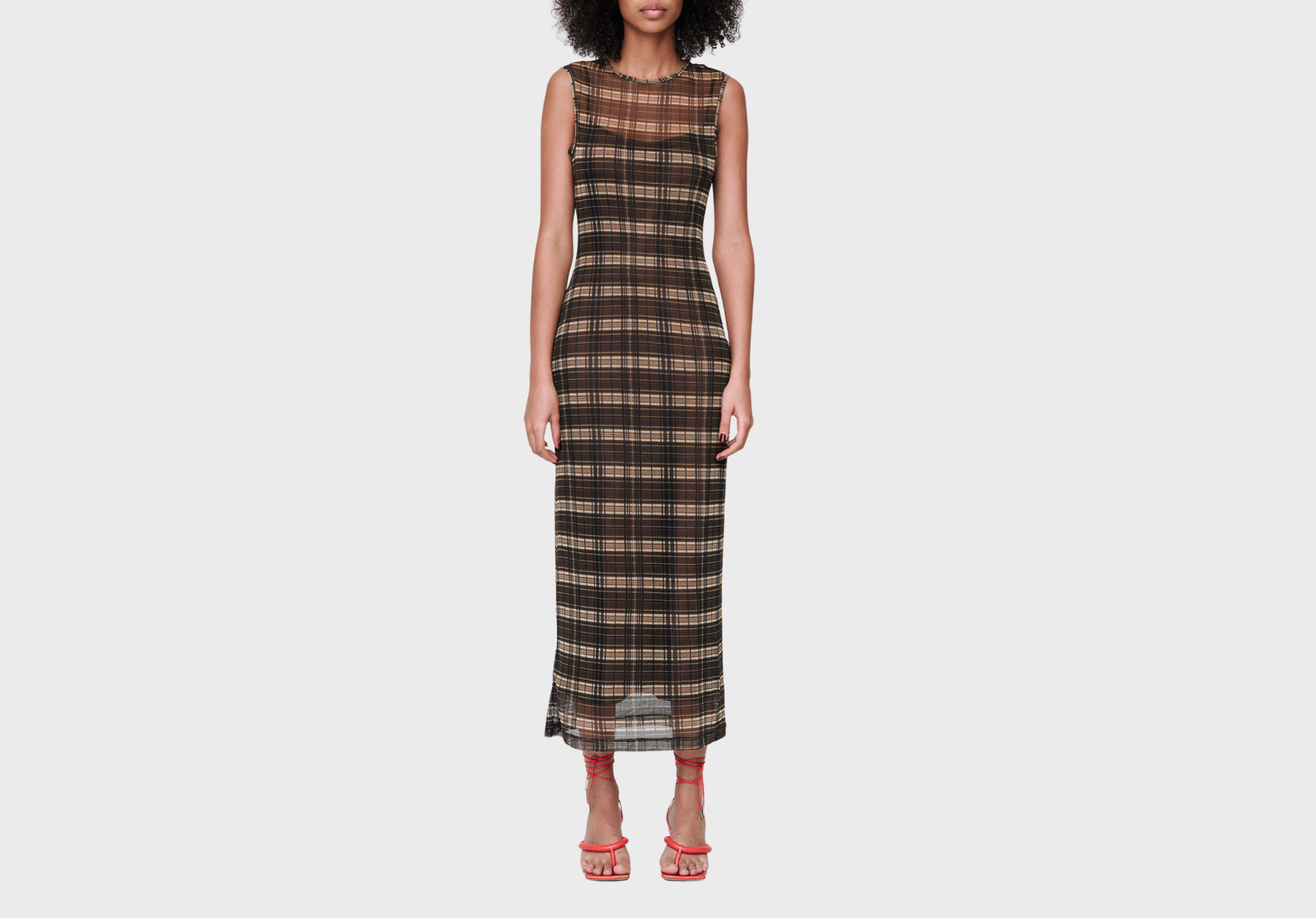 Wynn Hamlyn silk mesh maxi dress
