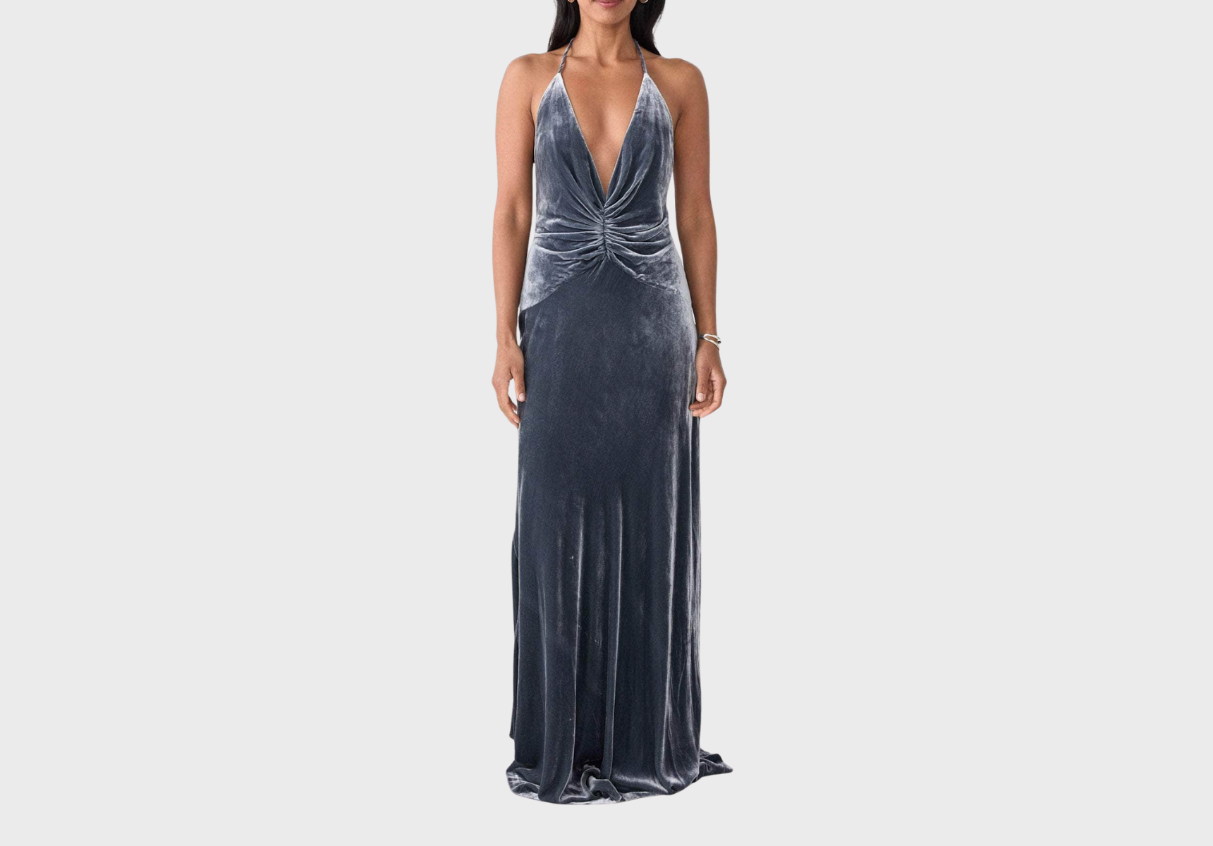 Courtney Zheng Anika 100 per cent silk velvet gown